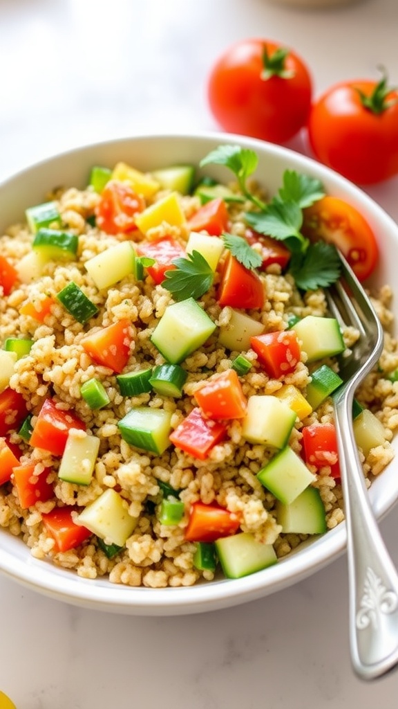 Quick and Healthy Quinoa Salad for One